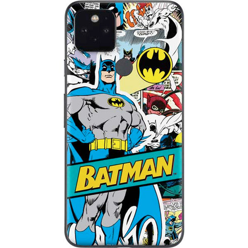DC Comics Batman Vintage Pose Collage Art Google Pixel 5 Skin